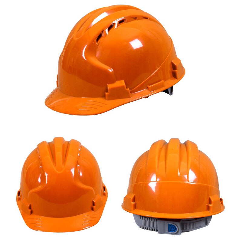 Skyddshjälm abs andas skydd arbetshjälmar huvudskydd skyddshjälm konstruktion hjälm mössa för ingenjörer arbetare: Orange