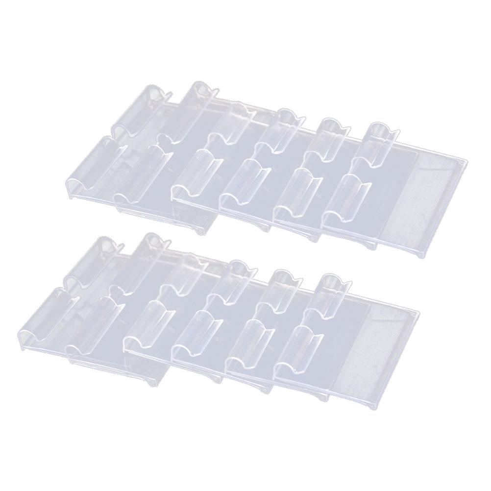 LANGING 25Pcs Plastic Draaibare Teken Clips Display Tag Clip Houder Stand Merchandise Reclame Diy Clear Klemmen Voor Ambachten Foto's