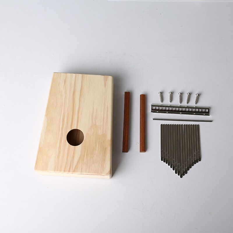 DIY Kalimba Kit Simple Assembly 10 17 Keys Africa Kalimba Wood Finger Thumb Piano Handwork DIY Musical Instruments For Kids: 17 Keys