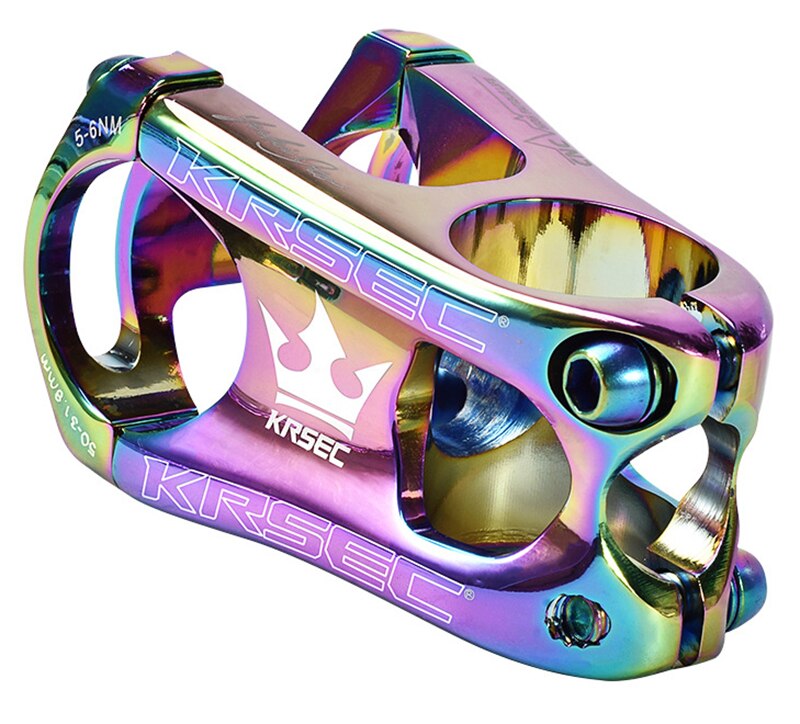 Krsec mtb skaft titan 31.8*50mm styrstång aluminiumlegering ultralätt passform 28.6mm gaffel kort stång cykel accessoarer: Flerfärgad