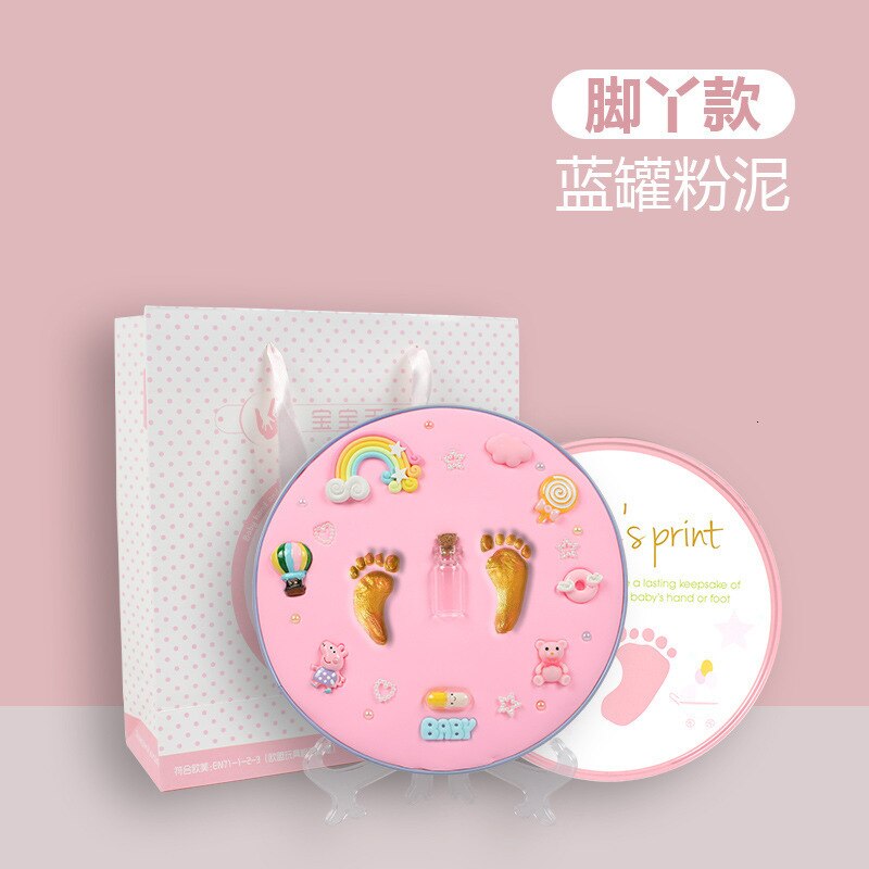 Baby håndprint fodaftryk aftryk kit baby håndprint mudder og fod print baby souvenirs baby hånd og fod skimmel hundrede dage