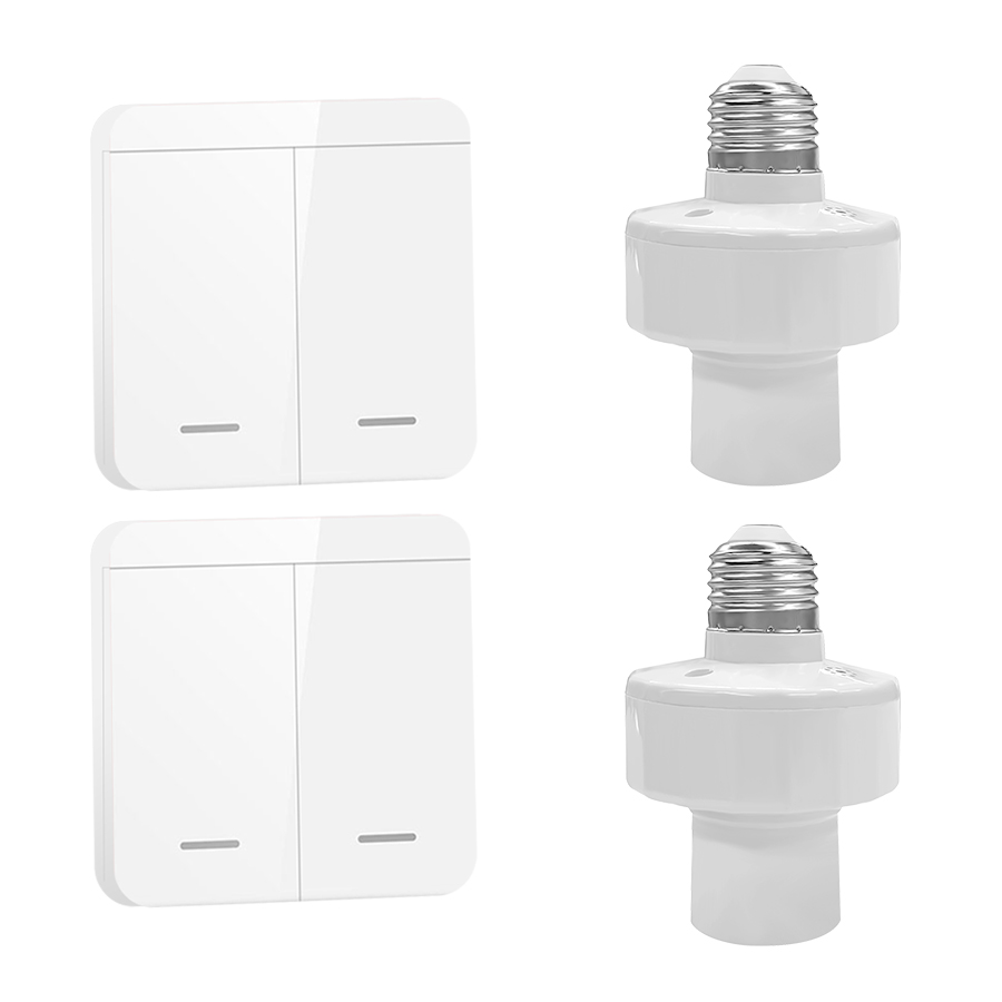RF 433 Mhz Drahtlose Fernbedienung Licht Lampe Halfter 110 V 220 V E27 Lampe Basis Licht Schalter 1/2/3 Gang Zauberstab Schalter für LED-lampe: bündeln5