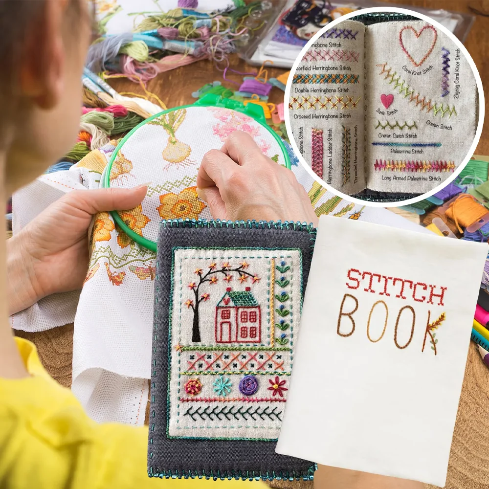 DIY Stitch Book, Embroidery Stitch Book, Embroidery Sewing Book, Sewing Books for Beginners Adult Enhance Your Crafting Skills