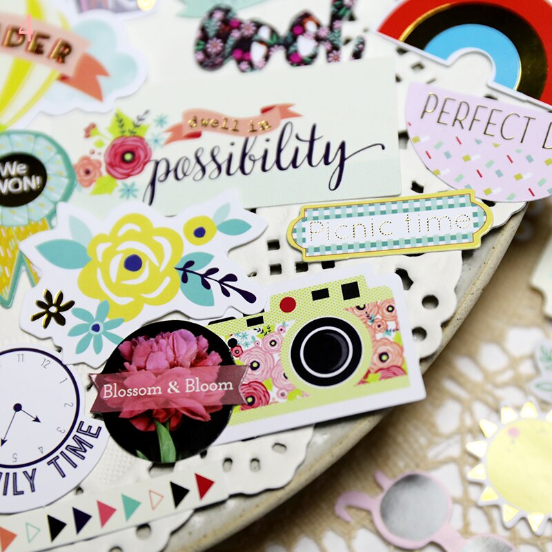 97pcs Make A Wish Paper Cardstock Die Cut Stickers for DIY Scrapbooking/photo album Decoration Card Making Crafts