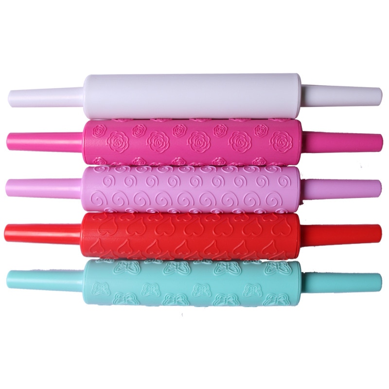 1 stk plastik mønster kagerulle prægerulle sugarcraft dekoration kagerulle gør det selv køkken bageværktøj