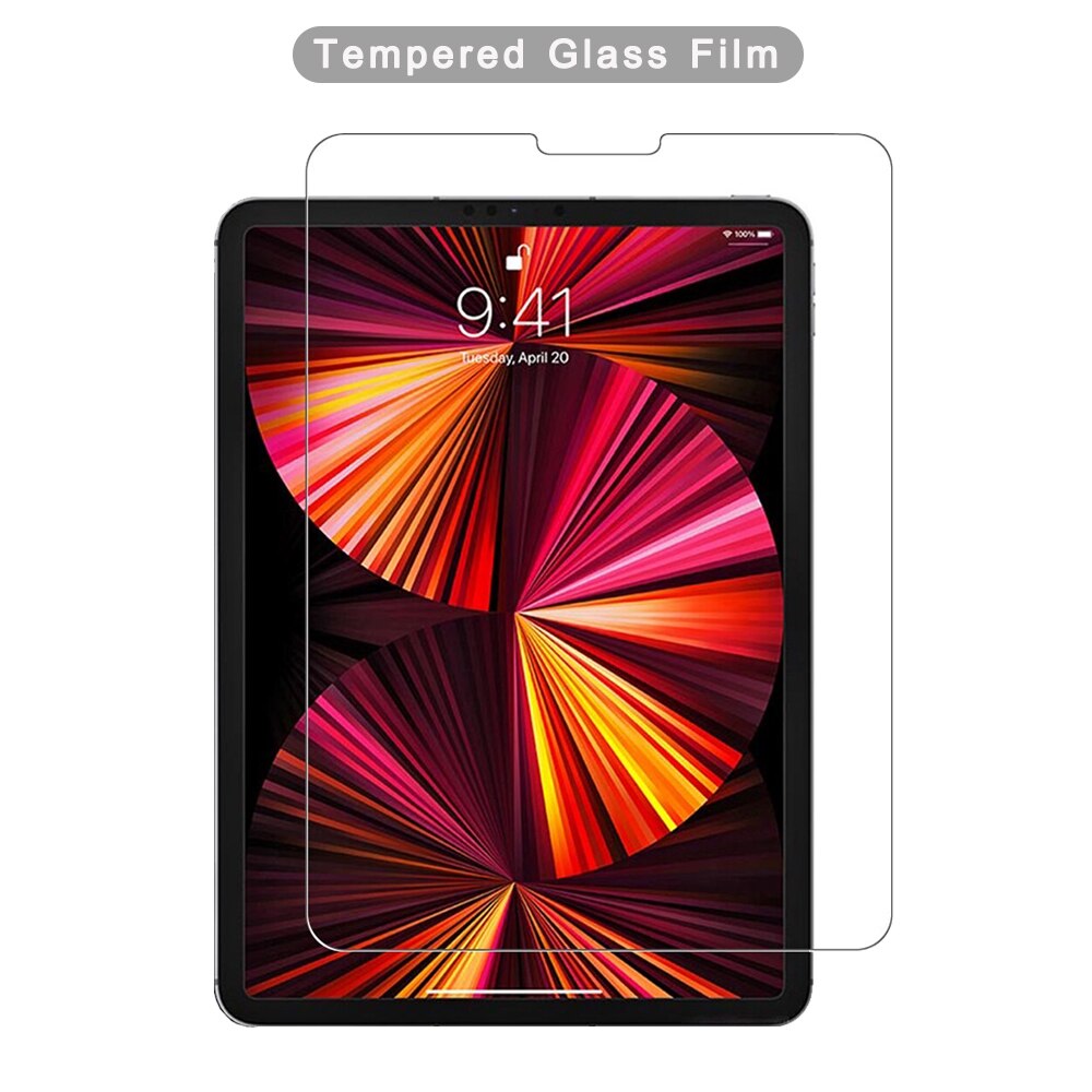 For iPad Pro (11 inch) Flip Case For Cases Magnetic For 11'' A1566 A2068 A2228 A2460 Smart PU Leather Cover Funda: Tempered glass film / iPad Pro 11 2020