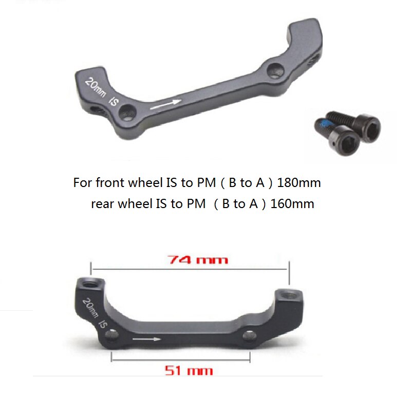 Soporte de freno de disco de bicicleta de montaña, adaptador de freno de disco para bici de montaña, delantero y trasero, 140, 160, 180, 203mm