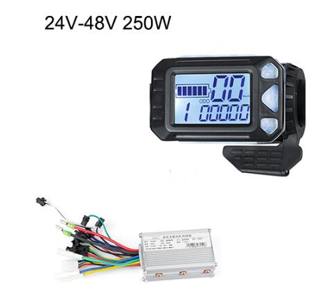 250W 350W 24V 36V 48V Elektrische Fiets Display Ebike LCD Bike Bedieningspaneel Waterdichte USB elektrische Fietsen Display Controller: S5 250W