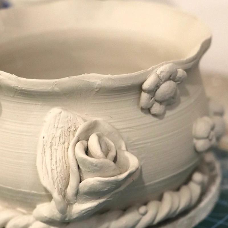 1/8Pcs Texture Ceramics Detail Sculpting Tools Polymer Clay Brush DIY Pottery Modeling Hole Punch Clay Sculpture Tool