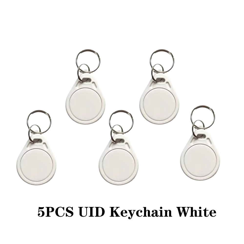 5/10PCS RFID Access Control Clone Badge NFC Smart Chip 0 Block Rewritable Copy Key Fob 13.56MHZ 1K S50 Duplicator Copy Tag: Lemon yellow