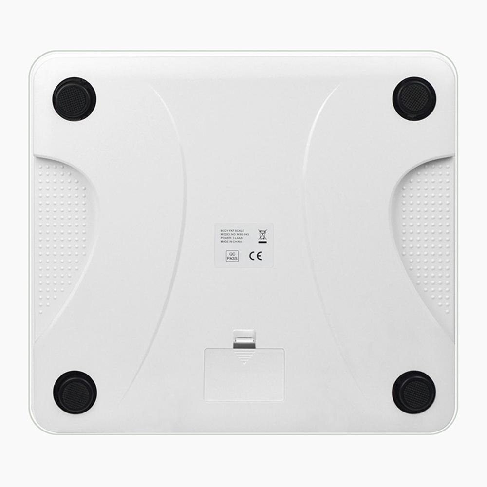 Square Mini Portable Bluetooth Intelligent Body Fat Index Measuring Scale Intelligent Bluetooth body fat scale T@