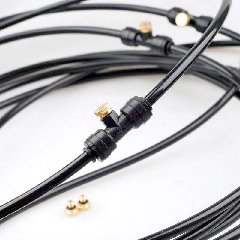 Misting System, Outdoor Misting Cooling System With Misting Tube, For Garden Patio Greenhouse And Trampoline