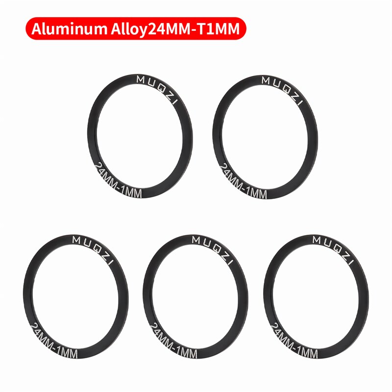 MUQZI 5 uds arandela de bielas BB30 BB86 BB91 BB92 PF30 MTB arandela de manivela de bicicleta de carretera 24 29 30MM espaciador de manivela: Negro