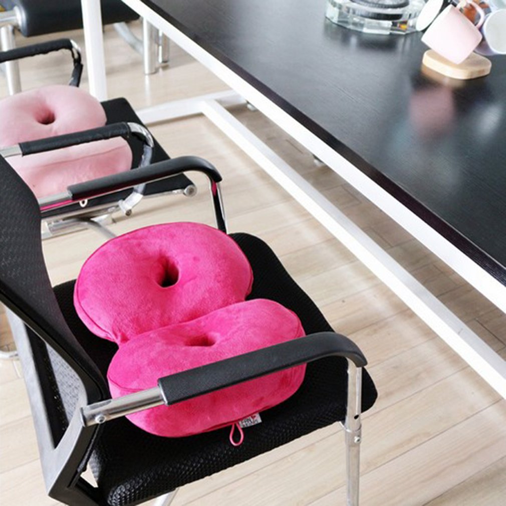 Multifunctionele Pluche Mooie Billen Kussen Kussen Halve Vouw Tweeërlei Gebruik Kussen Effen Kleur Dubbele O-Vormige Holle