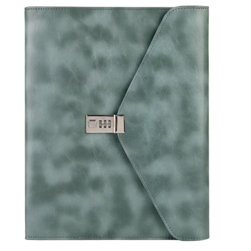 Binder  a4 dossiermap met slot business manager wachtwoord aktetas archiefkast houder manager wachtwoord aktetas tas: Blauwgrijs