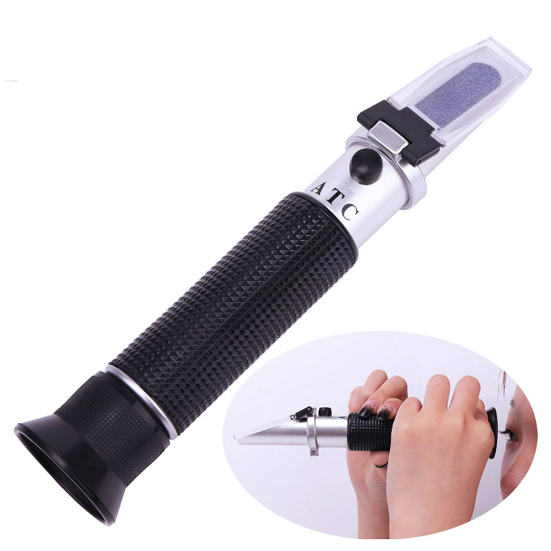 Portable Aquaculture Seawater Salinity Meter 0-40‰ Salt Specific Gravity Tester ATC Prism Refractometer for Marine Aquaculture