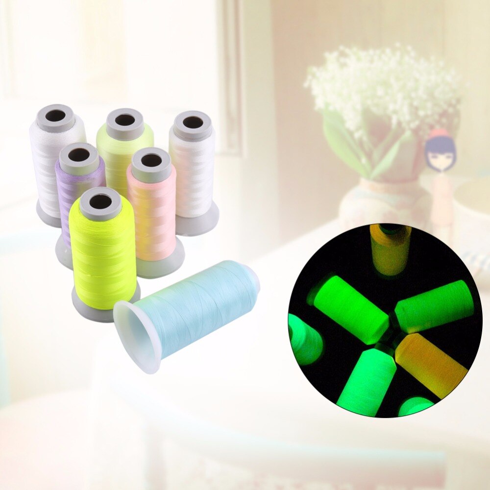 Spool Glow In The Dark Machine Hand Borduren Naaigaren Polyester Fiber + Noctilucent Factor Threads 1000 Yards/3000 yards
