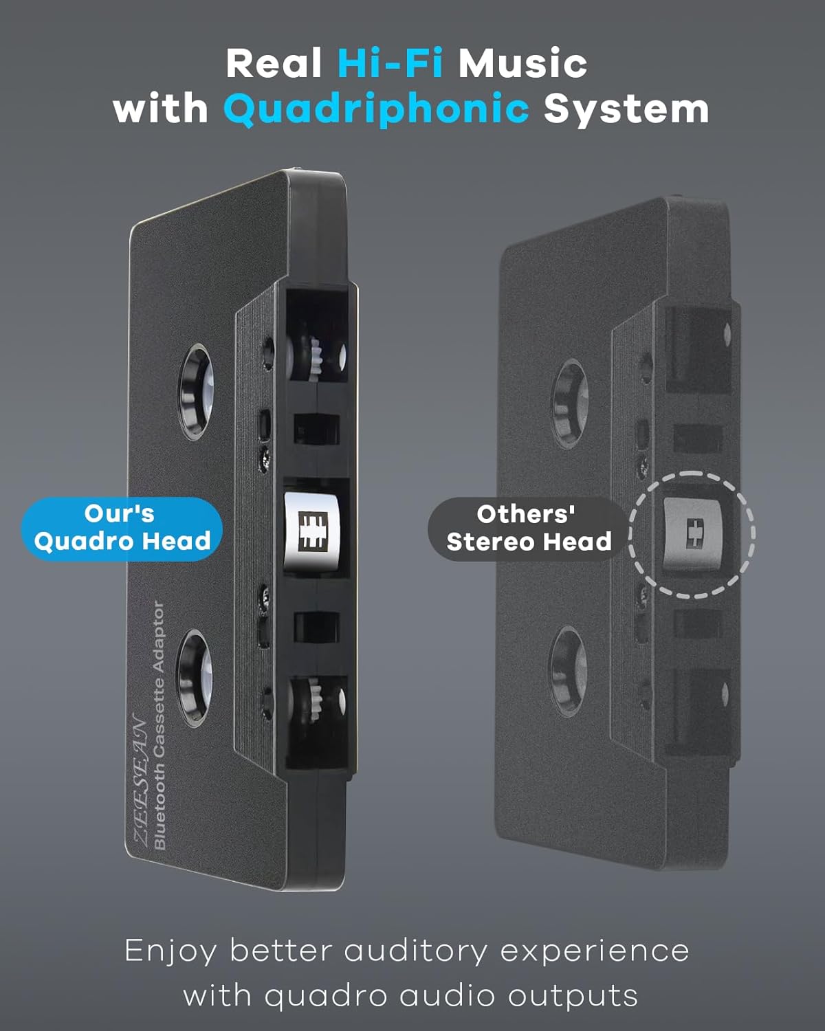 Adaptateur de Cassette Bluetooth 5.1 pour voiture, prise en charge de la carte TF, récepteur Audio Bluetooth de voiture, adaptateur de lecteur de bande pour véhicule