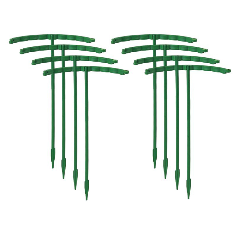 Suporte de plástico para plantas, suporte para plantas, pilha para flores, arranjo de estufas, suporte de haste de fixação, ferramentas de jardim: Prateado
