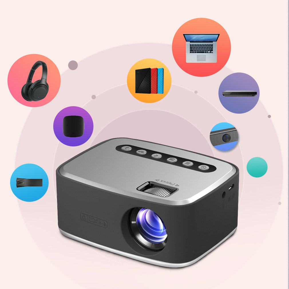 Mini Draagbare Projector 1080P Hd Led Home Media Video Player 320X240 Pixels Draagbare Kind Projector Video Beamer