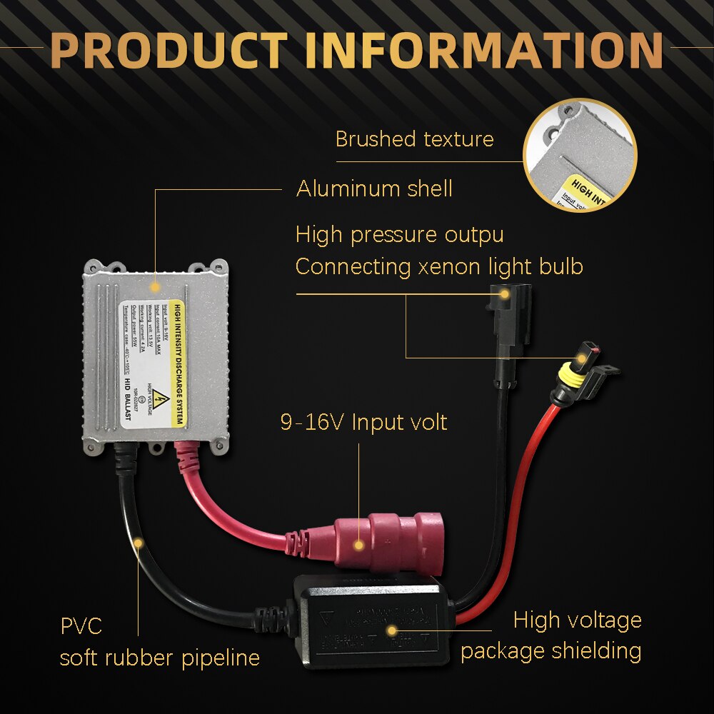 DC 12V 55W Digital Slim Hid Ballast Ignition Electronic Blocks Ballast for H1 H3 H4 H7 H11 Hid Xenon Ballast H7 Xenon Unit Block