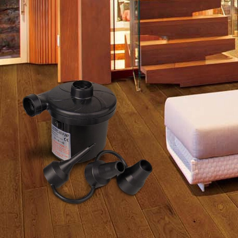 EU Plug Electric Air Pump DC12V/AC230V Inflate Deflate Pumps Car Inflator Electropump with 3 Nozzles
