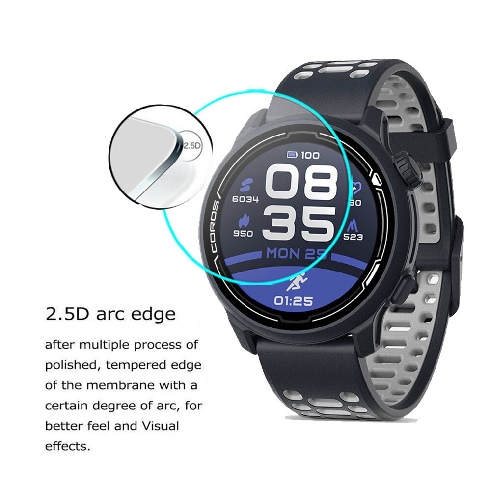 Protecteur d&#39;écran pour montre intelligente COROS PACE 2, 2 pièces, en verre trempé anti-rayures, Transparent, pour APEX 46, APEX 42 Pro VERTIX