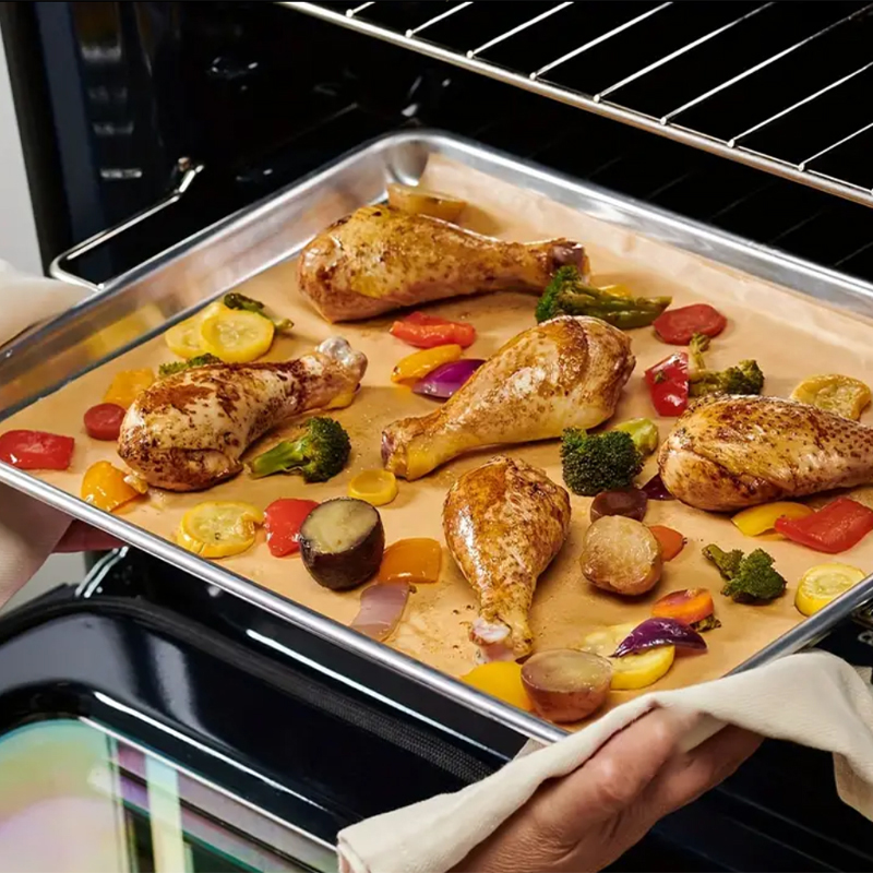 Papel antiadherente para hornear, hoja resistente a altas temperaturas, horno, microondas, parrilla, estera para hornear, papel de aceite, herramientas de cocina para hornear, 50 Uds.