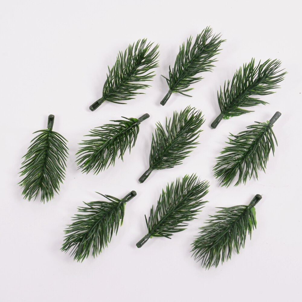 5/10 stücke Weihnachten Künstliche Grün Kiefer Zweige Künstliche Blume Pflanze Hochzeit Weihnachten DIY Hause Weihnachten Baum Dekoration: Pine Needle 6CM / 5PCS
