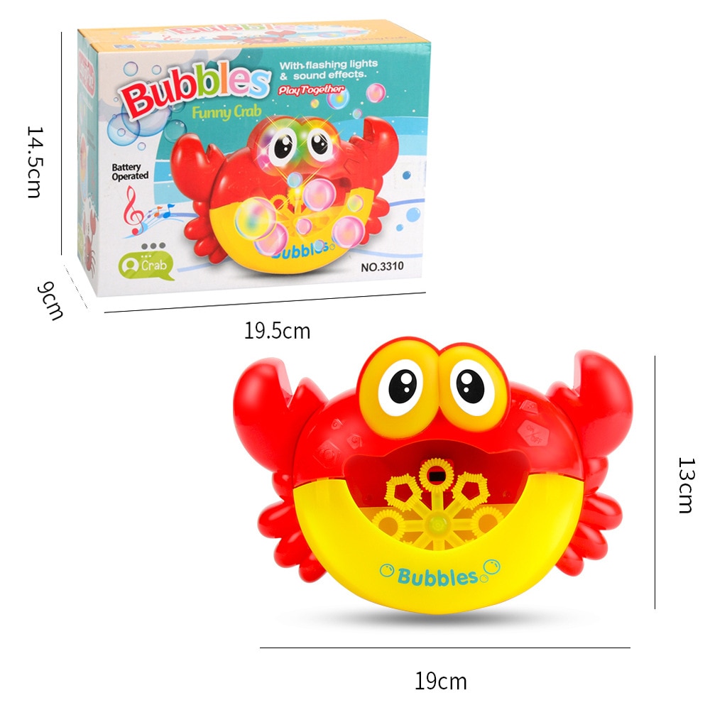 Interesting electric music automatic crab bubble machine, children's foam foam machine outdoor toysNo box