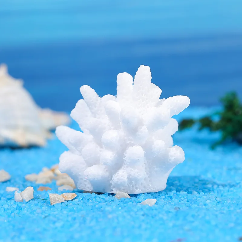 Simulated Coral Aquarium Fish Tank Farming Small Ornaments Decoration Eight Melon Fish DIY Ornaments крышка для аквариума: Silver