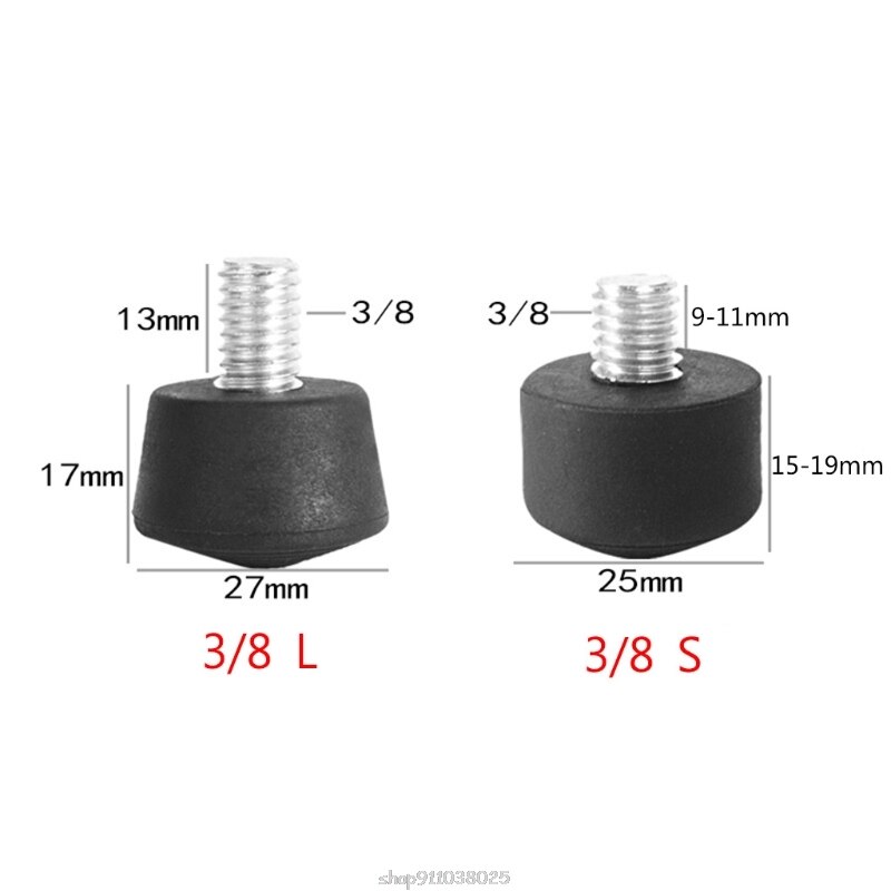 Universal antideslizante goma pie alfombrilla pies Spike accesorios de fotografía para trípode monopié 3/8 pulgadas 1/4 pulgadas M8 N26 20