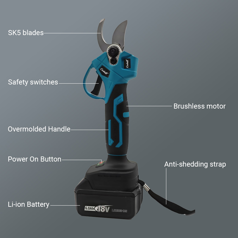 Voor Makita Borstelloze Elektrische Schaar Draadloze Snoeischaar Multifunctionele Fruitboom Tak Cutter Tuingereedschap