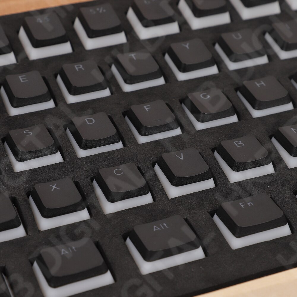 Pudding Keycaps for Mechanical Keyboard Black PBT Transparent Backlight 108 Keys Suit for Anne Pro 2 GK61 SK61 GK64 PC Game
