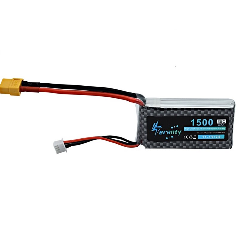 High Power 3S 11.1v 1500mAh 35C LiPo Battery T/XT60/JST/EC3 Plug 11.1 v Rechargeable Lipo Battery For RC Car Airplane Helicopter: Yellow