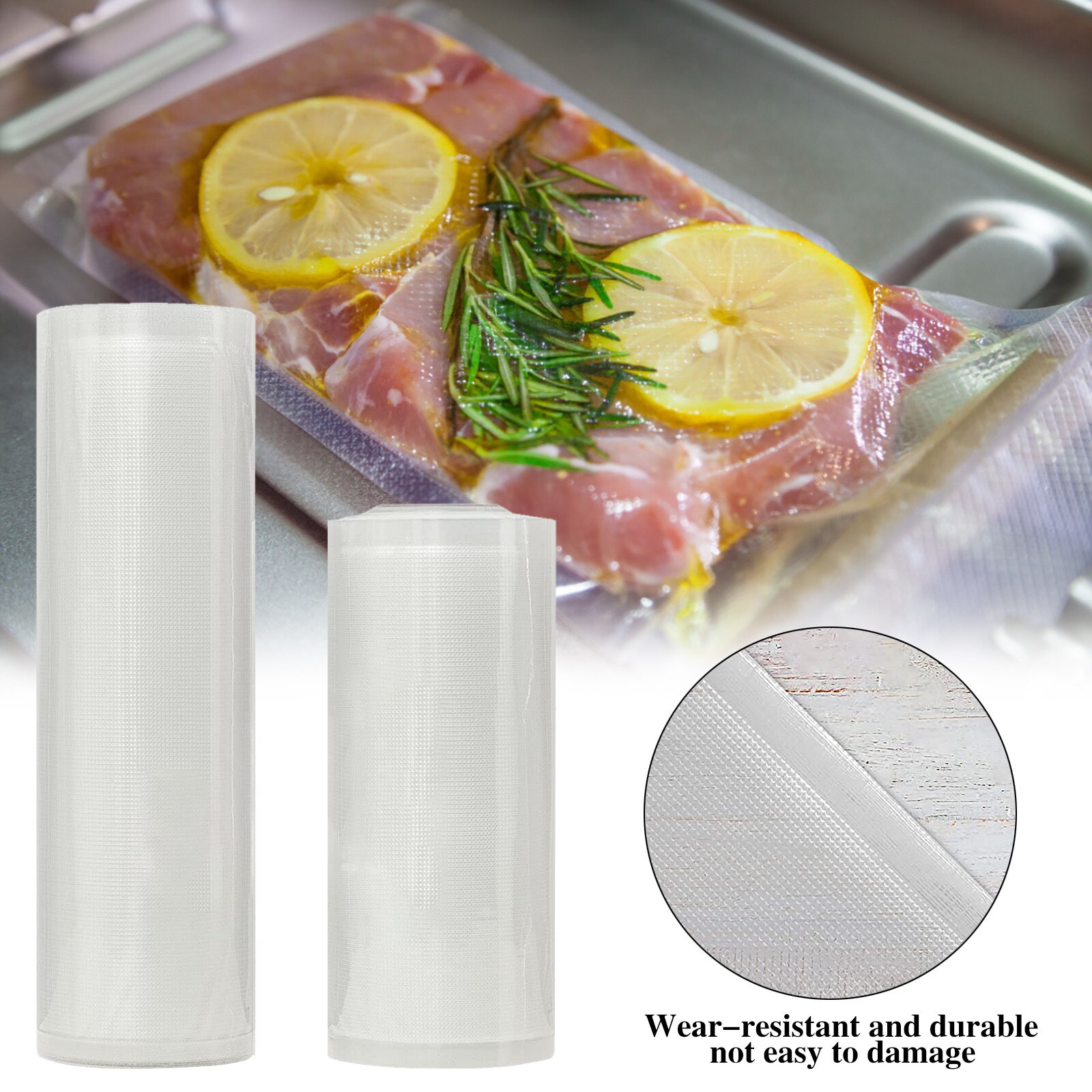 Food Cling Film Vacuum Compression Film Has A Unique Multilayer Structure For Packaging Food Vacuum Sealed Bag Sachet Plastique
