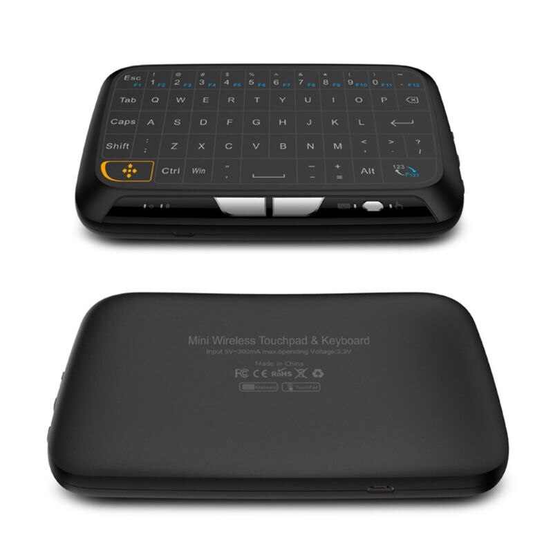 H18 2.4GHz Wireless Mini Keyboard with Whole Panel Touchpad for PC Computer/Laptop: Silver