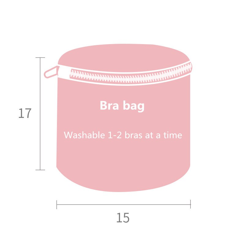 Pink Mesh Washing Machine Bag For Bra Underwear Socks Protective Laundry Bags Travel Portable Net Wash Storage Bag For Clothes: Bra