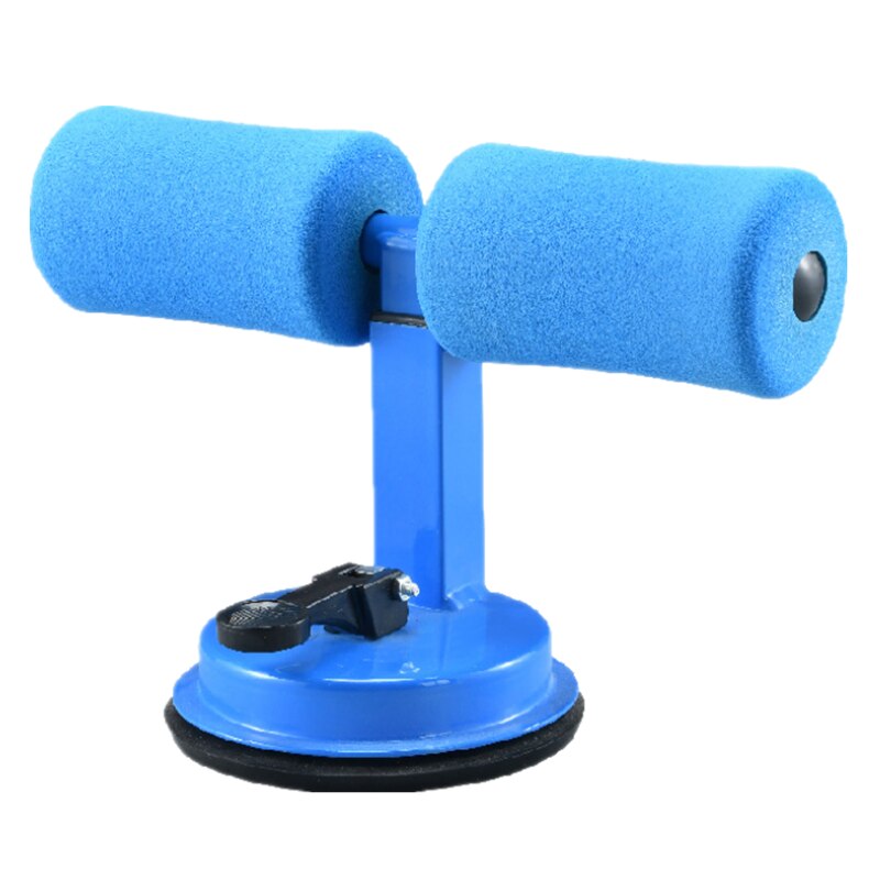 Adjustable Sit Up Bar Floor Assistant Exercise Equipment with Resistance band Home Gym Abdominals Core Workout Fitness Slimming: Blue A
