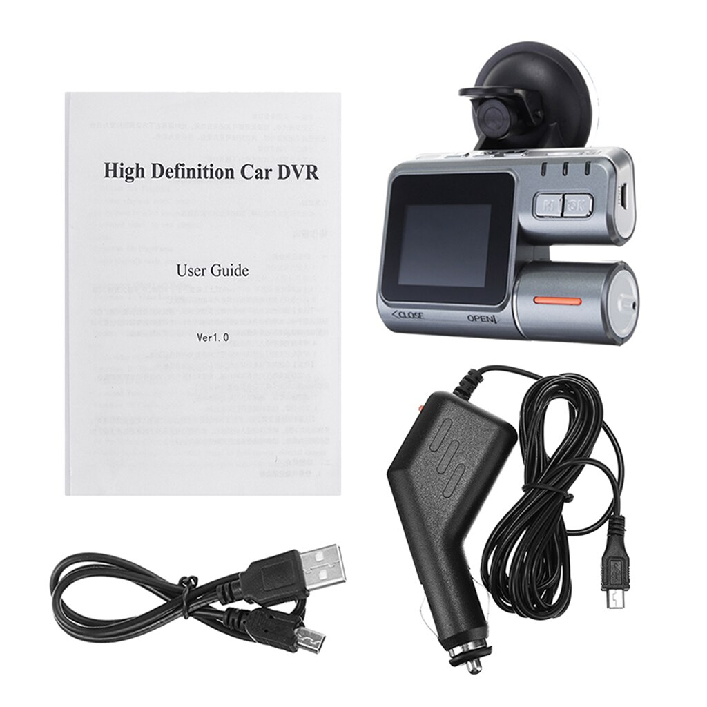 Dash Cam Screen Dual Dashboard Cameras Front and Rear Car Driving Video Recorder