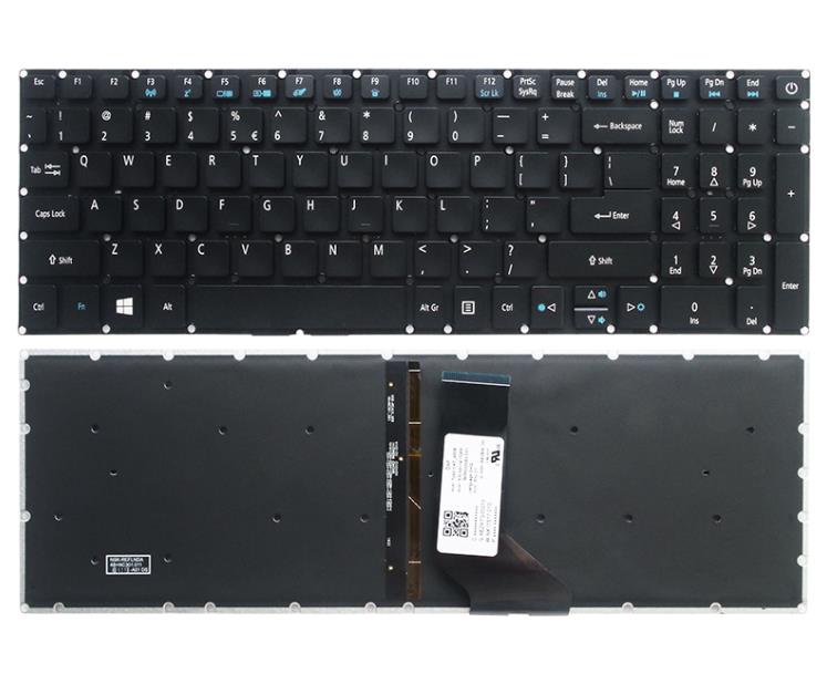 US Keyboard with Backlight for Acer Aspire 3 A315-21 A315-31 A315-51 A315-41 A315-41G A315-53 A315-53G Laptop Keyboard: black backlit