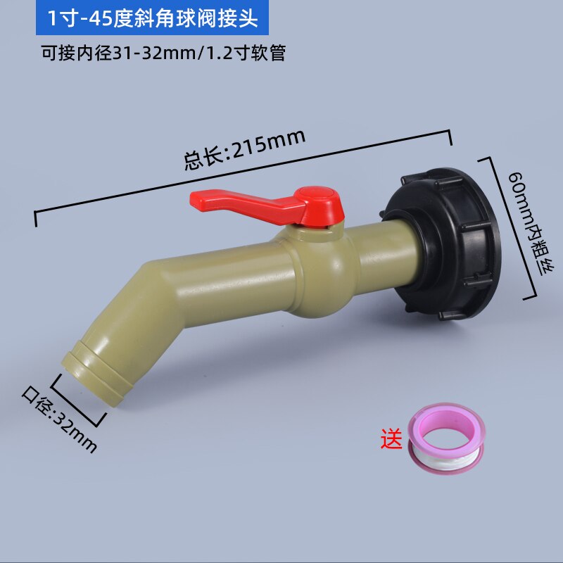 Plastic IBC Water Tank Adapter S60X6 Garden Hose Pipe Connector Hose Faucet Replacement Connector Fitting: 9