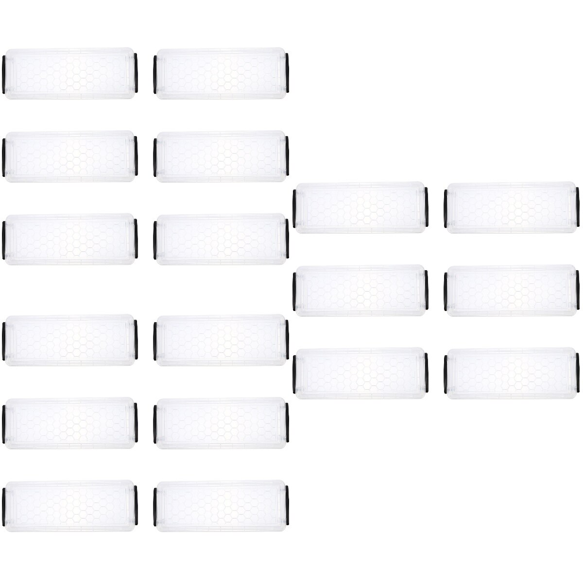 3 Sets 6Pcs Large Capacity Pen Pencil Storage Boxes Plastic Pencil Boxes (White)