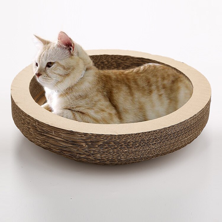 Kæledyrsskrabere kat komfort kradsebræt skålformet katteskrabebræt kattegrus træning kradsebræt rede kæledyrslegetøj