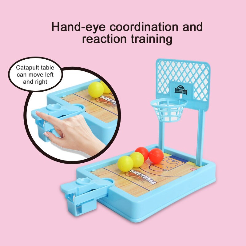 Cute Mini Basketball Machine Handheld Finger Ball Reduce Pressure Player Shooting Puzzle Children Toys for Kids Fans Club