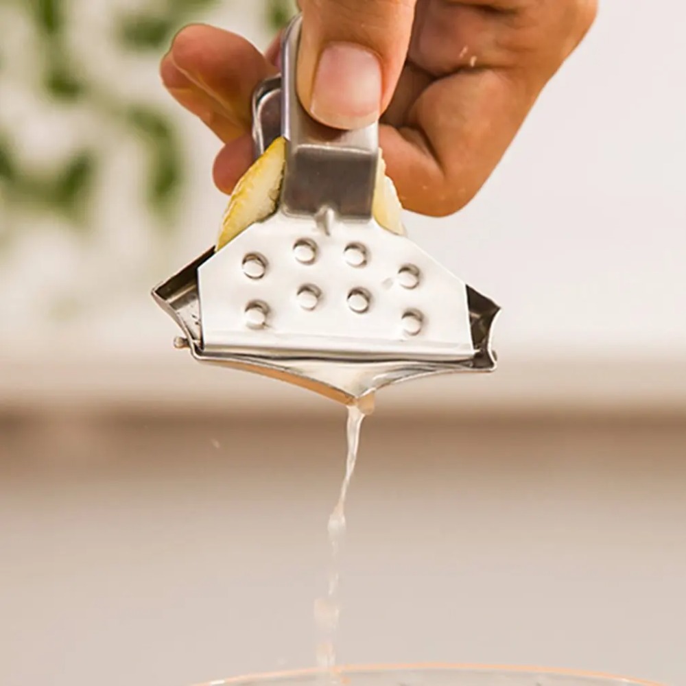 Pressa a mano per uso domestico pinze per limone in acciaio inossidabile spremiagrumi manuale antiruggine clip per spremiagrumi argento pressa per agrumi uva