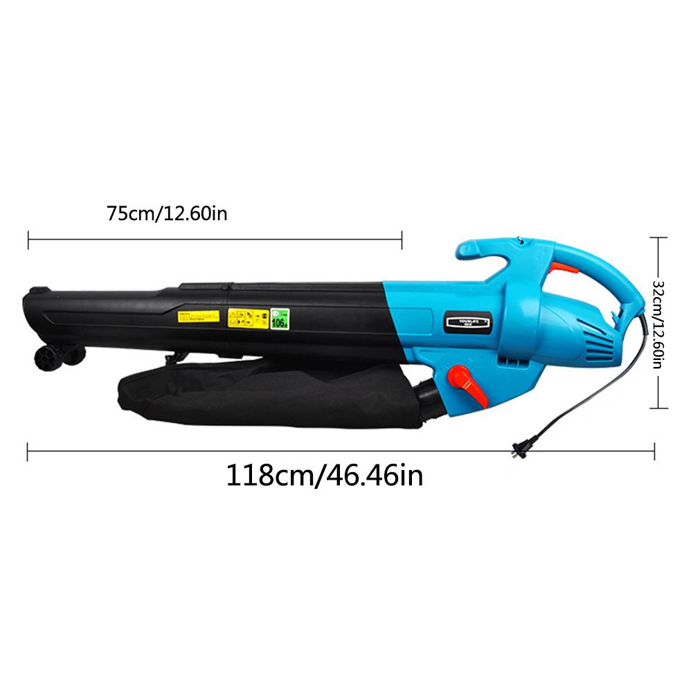 Leaf Vacuum 3 in 1 Multi-function Durable Electric Garden Leaf Blower with 45L Collection Bag Leaf Snow Mulcher