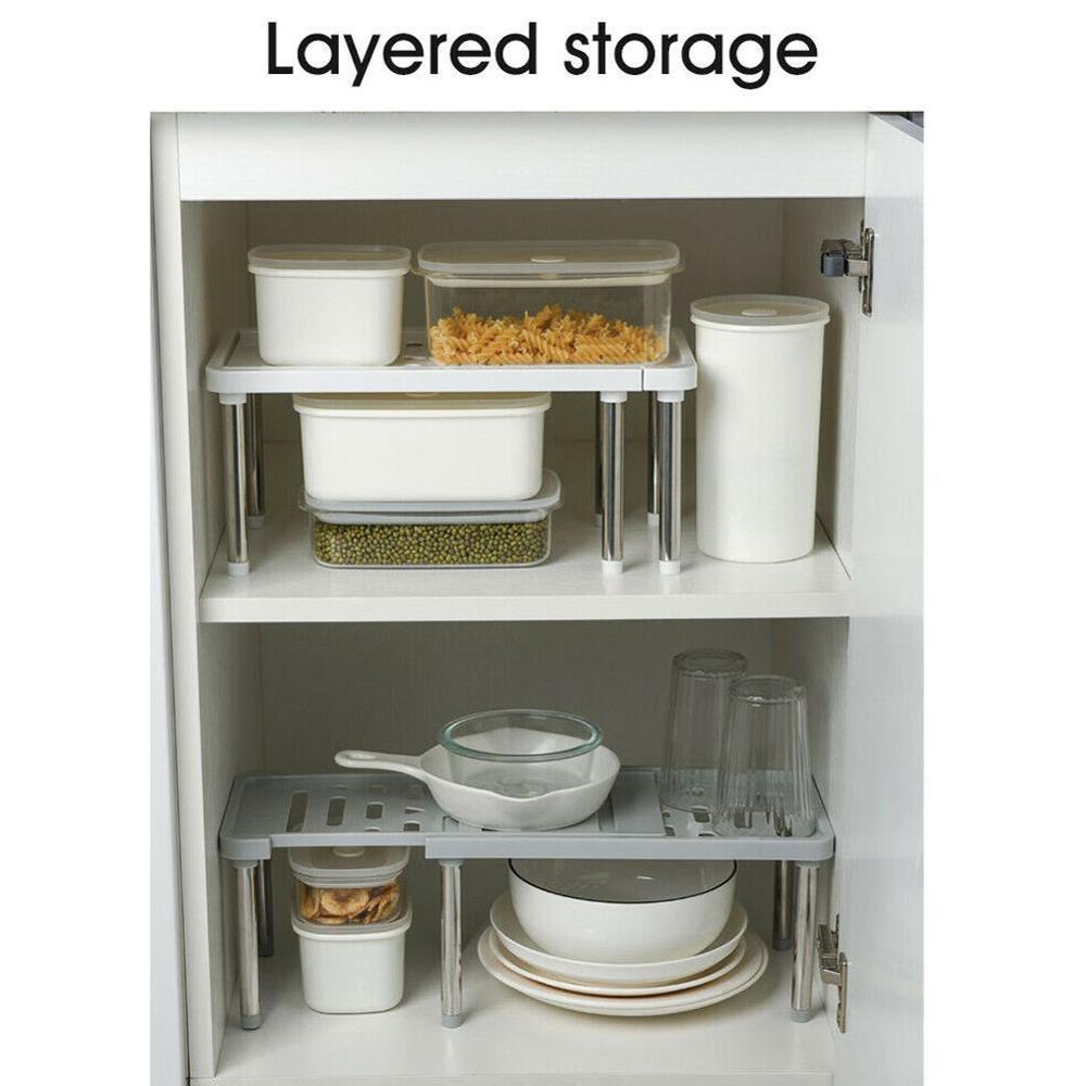 Multifunctional Kitchen Storage Rack Detachable Dishes Bathroom Shelf Accessories Retractable Layered Capacity Seasoning