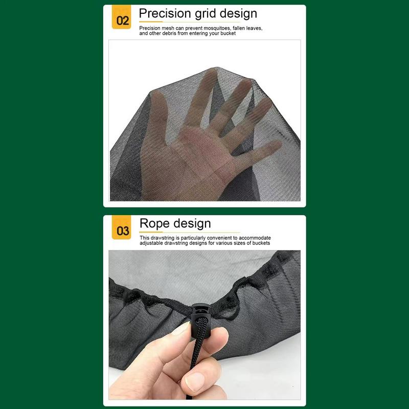 Regenwatercollector Netto Cover Verstelbaar Trekkoord Wateremmer Filter Net Anti-insecten Tuin Regenwaternet Tuinbenodigdheden