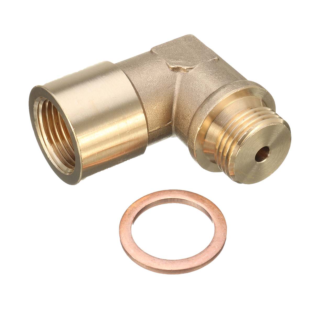M18X1.5 O2 Angled Oxygen Sensor Lambda Extension Spacer Brass For Decat /Hydrogen
